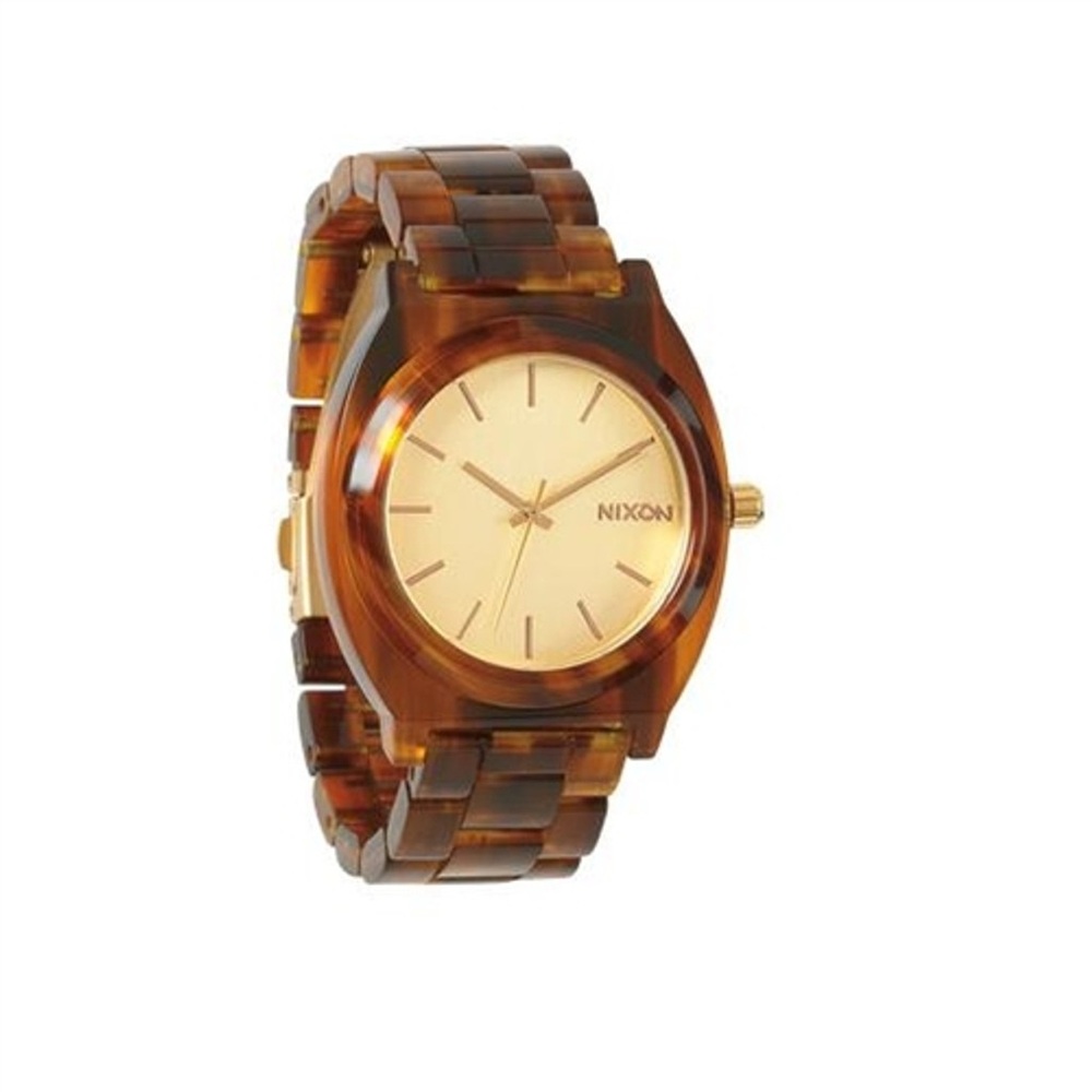 Nixon Time Teller Acetate Gold Watch